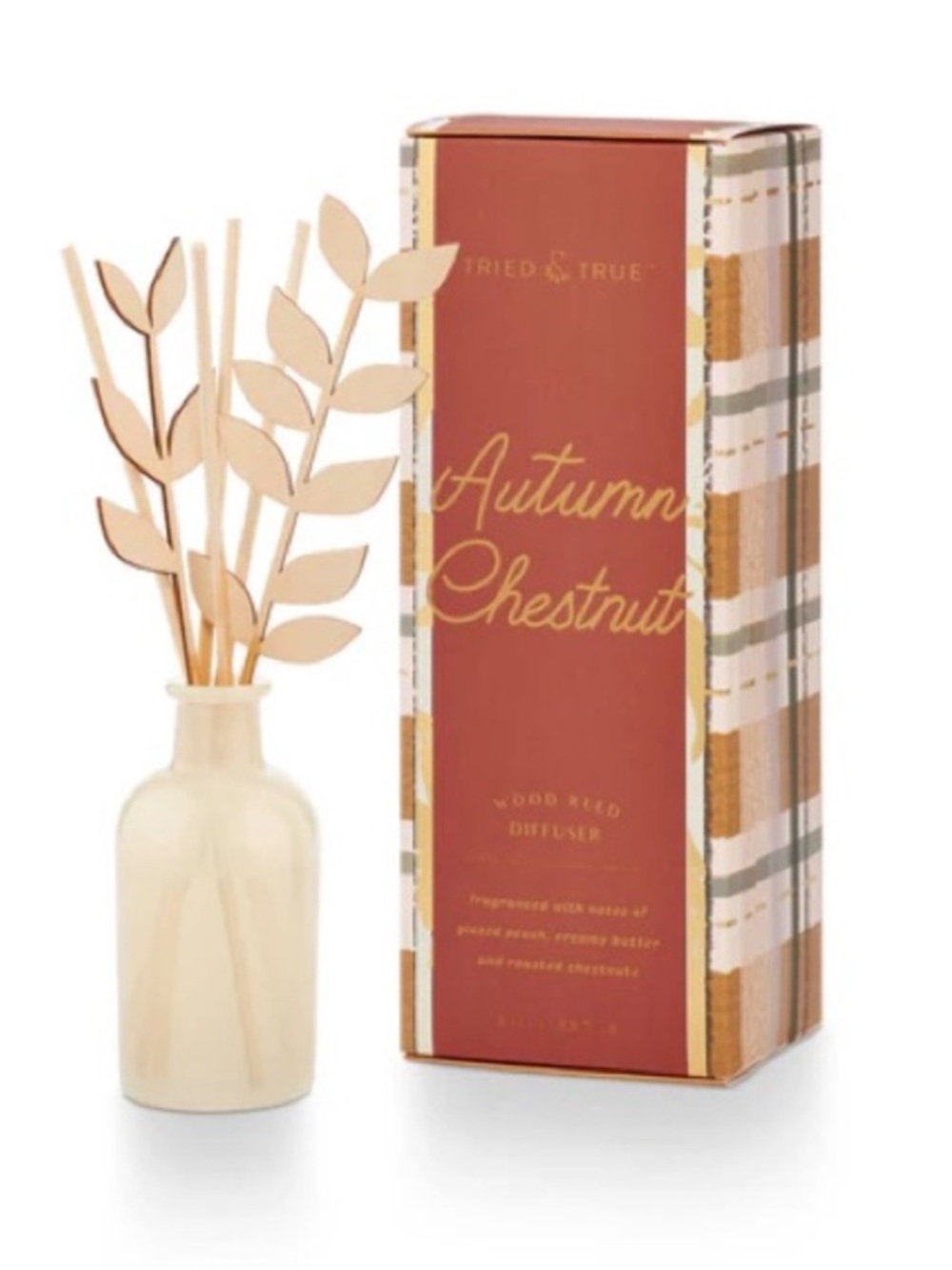 Illume Tried and True fall
Wood Reed Diffuser Autumn Chestnut 3 fl oz